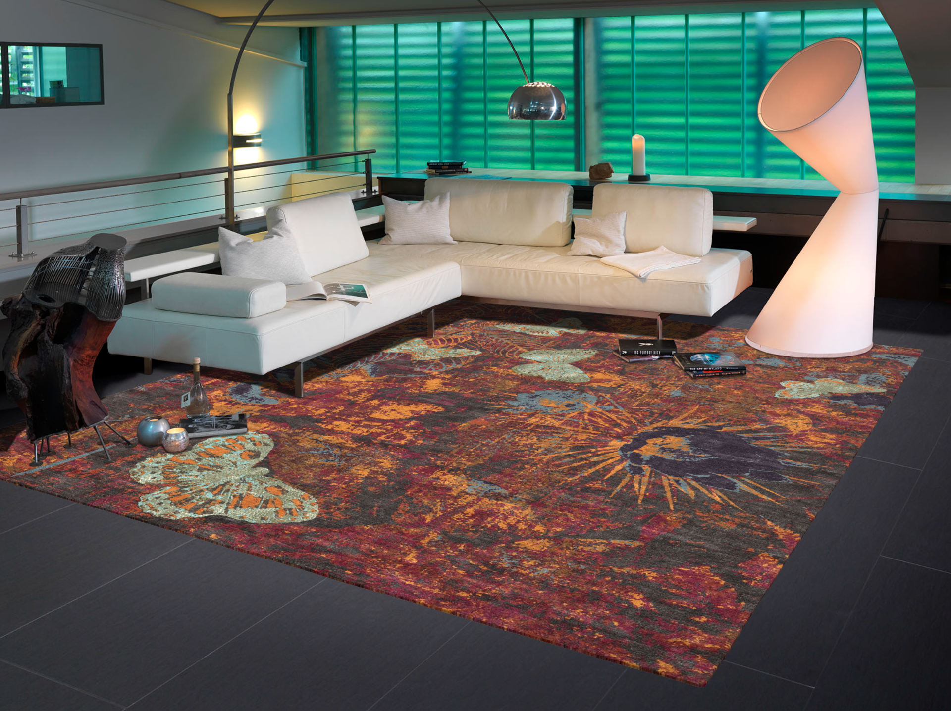 Makalu Nepal Teppich Millenium VT443 multi Handgetuftet im Wunschmaß – Bild 3